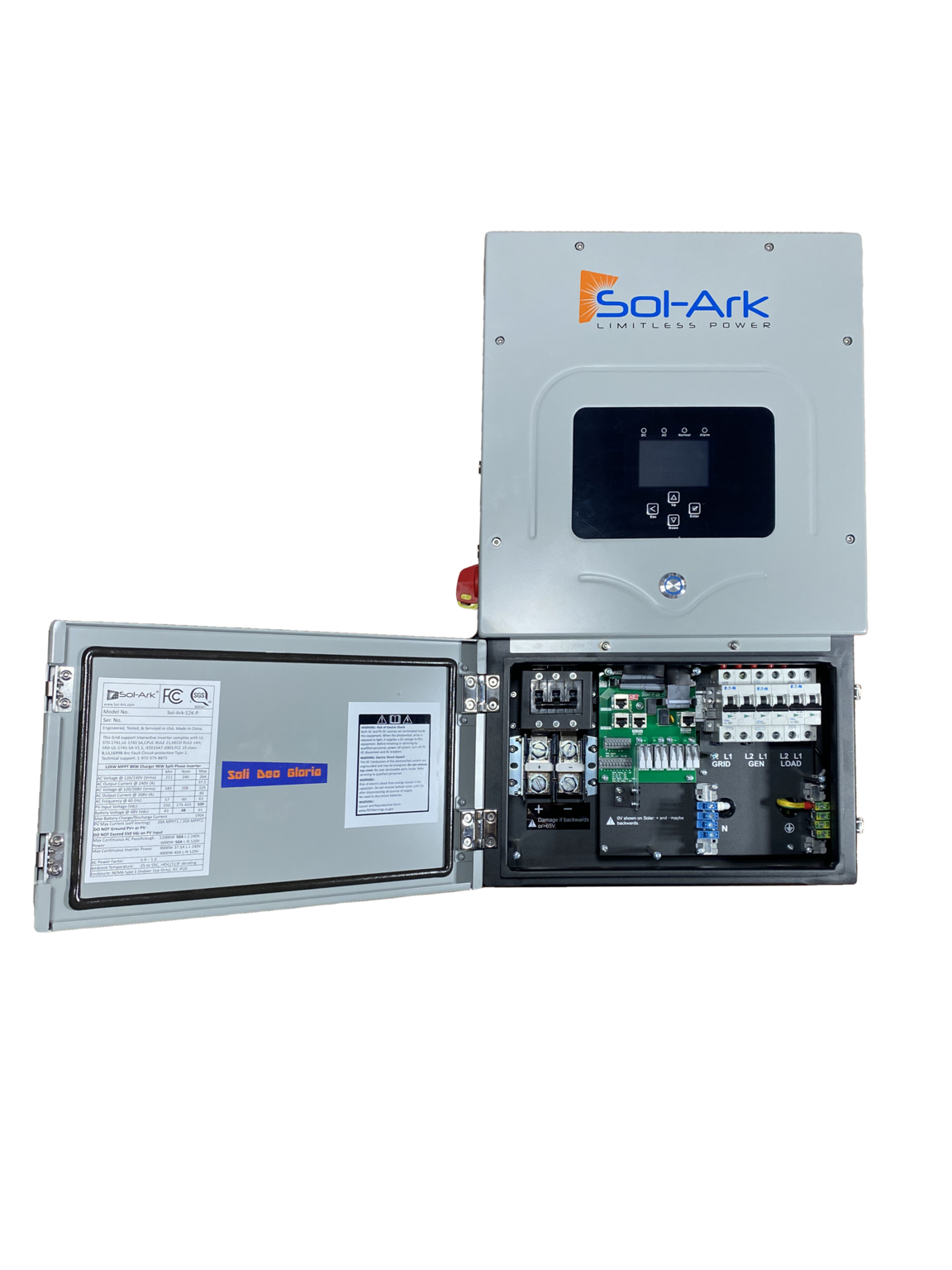 Sol-Ark 9000 W 120/240/208 VAC Grid-Tie Battery-Based Solar